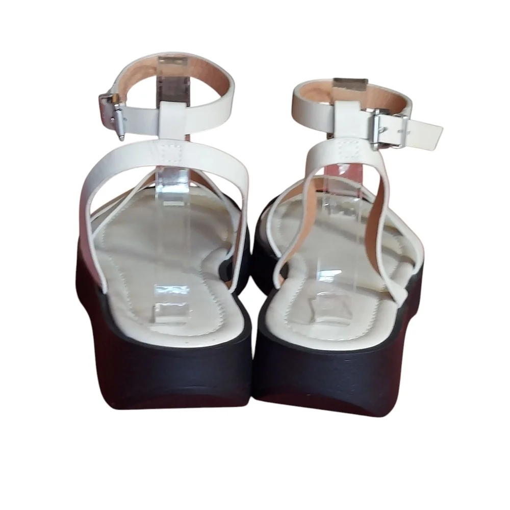 Madewell Womens Sandals Sz 9 M Comfort Summer Dune Leather Double-Strap Platform